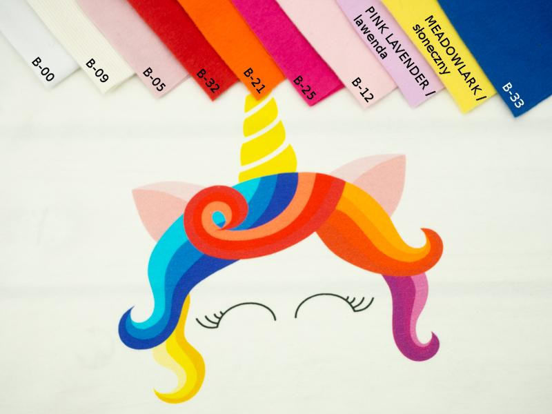 UNICORN / rainbow - panel single jersey TE210