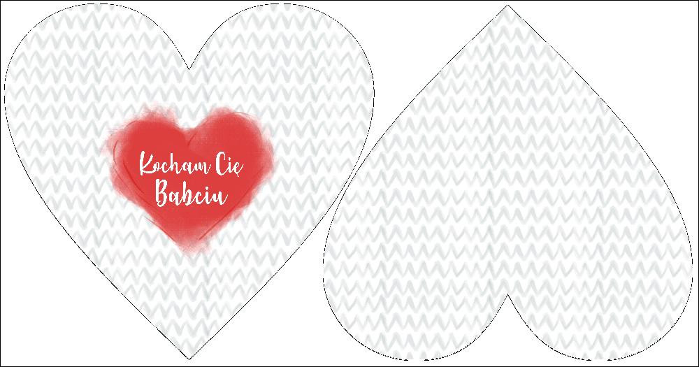 DECORATIVE PILLOW HEART - KOCHAM CIĘ BABCIU / ZIGZAG