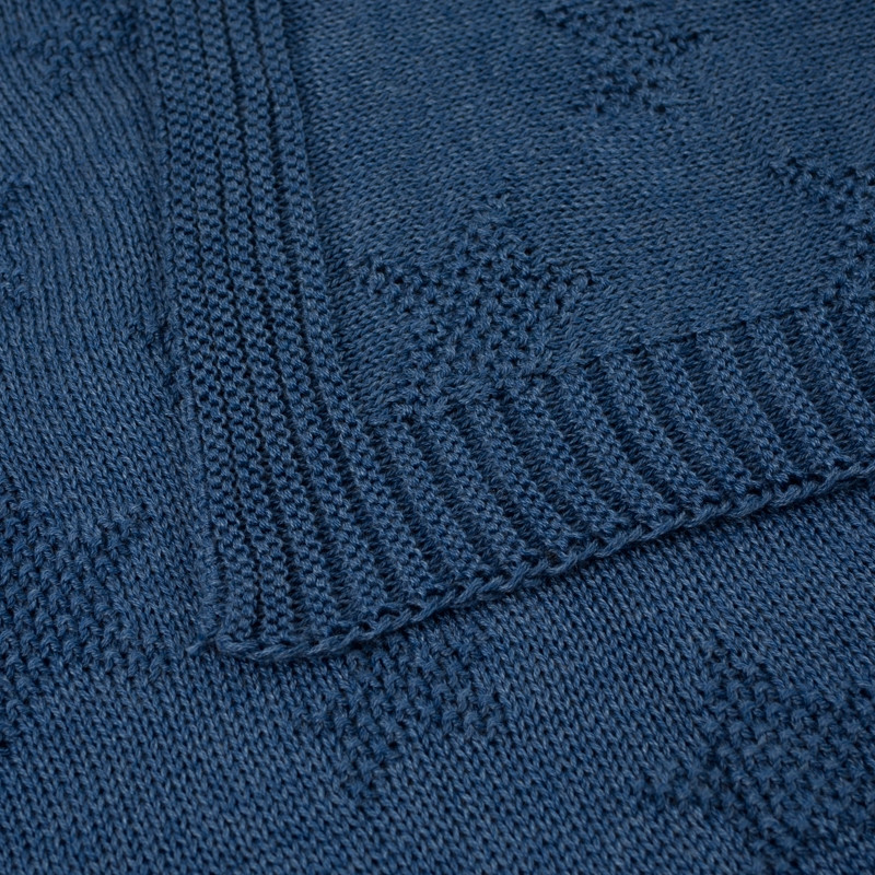 BLANKET (STARS) / jeans S - thin knitted panel