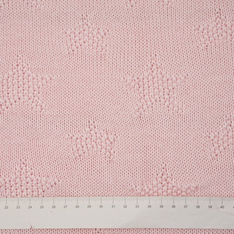 BLANKET (STARS) / pale pink S - thin knitted panel