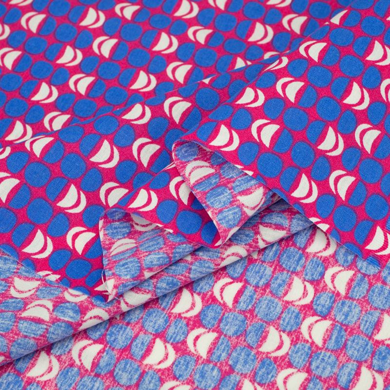 COLORFUL SEMICIRCLES / fuchsia - POPLIN 100% cotton 