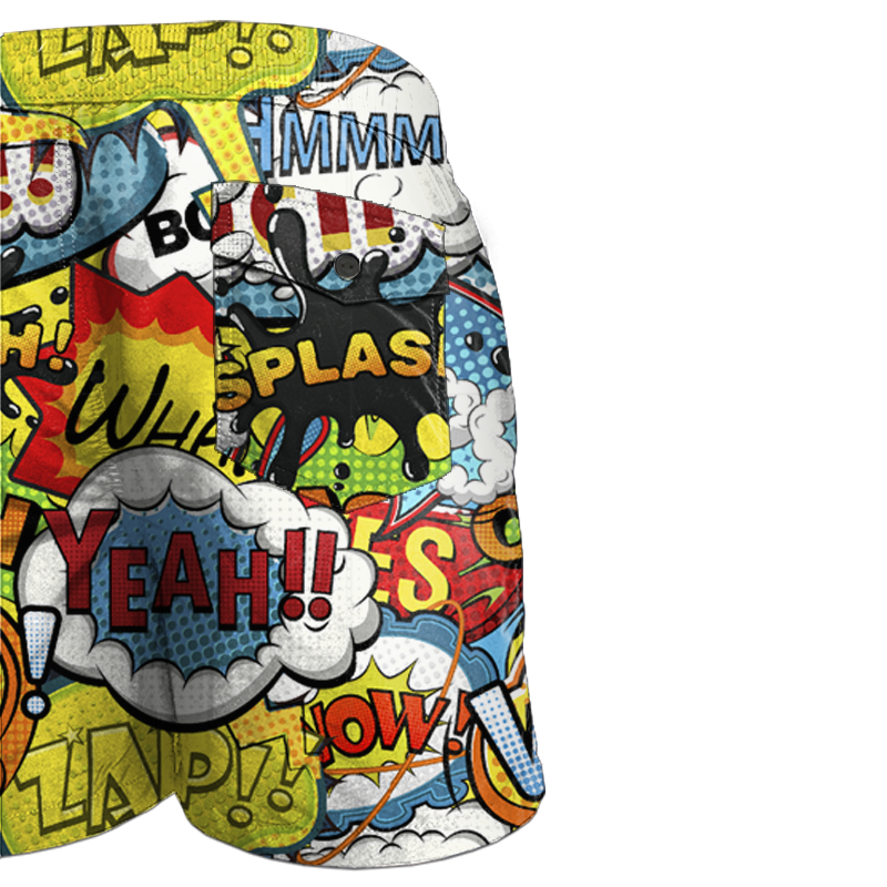 Men's swim trunks - COMIC BOOK - sewing set