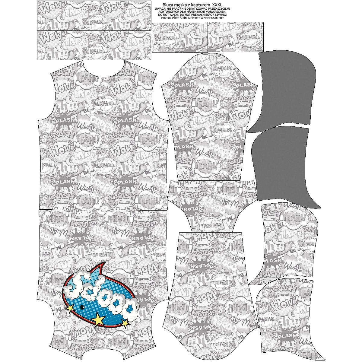MEN’S HOODIE (COLORADO) - COMIC BOOK / ooops - sewing set 