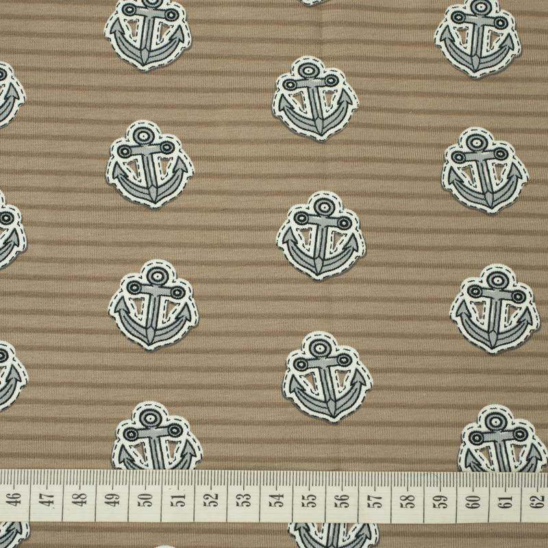 ANCHORS / pirates - light brown - single jersey TE210