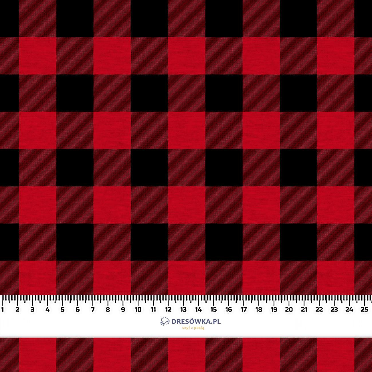 CHECK VICHY - MELANGE RED- single jersey with elastane ITY