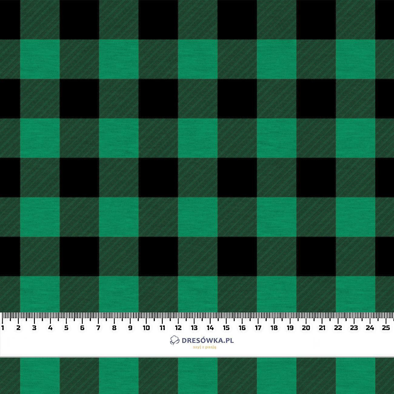 CHECK VICHY - MELANGE GREEN- single jersey with elastane ITY