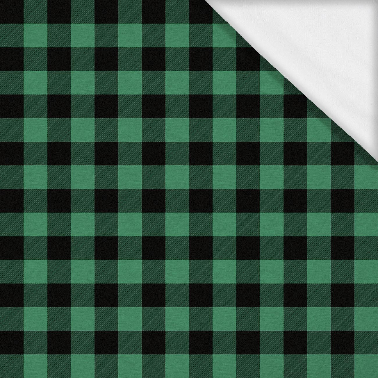 CHECK VICHY - MELANGE GREEN- single jersey with elastane ITY
