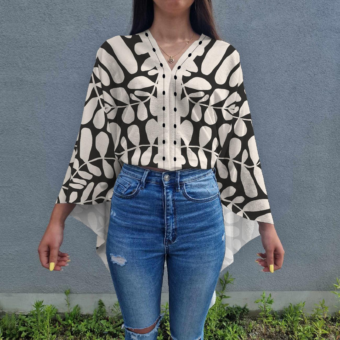 LEAVES WZ. 3 - looped knit fabric