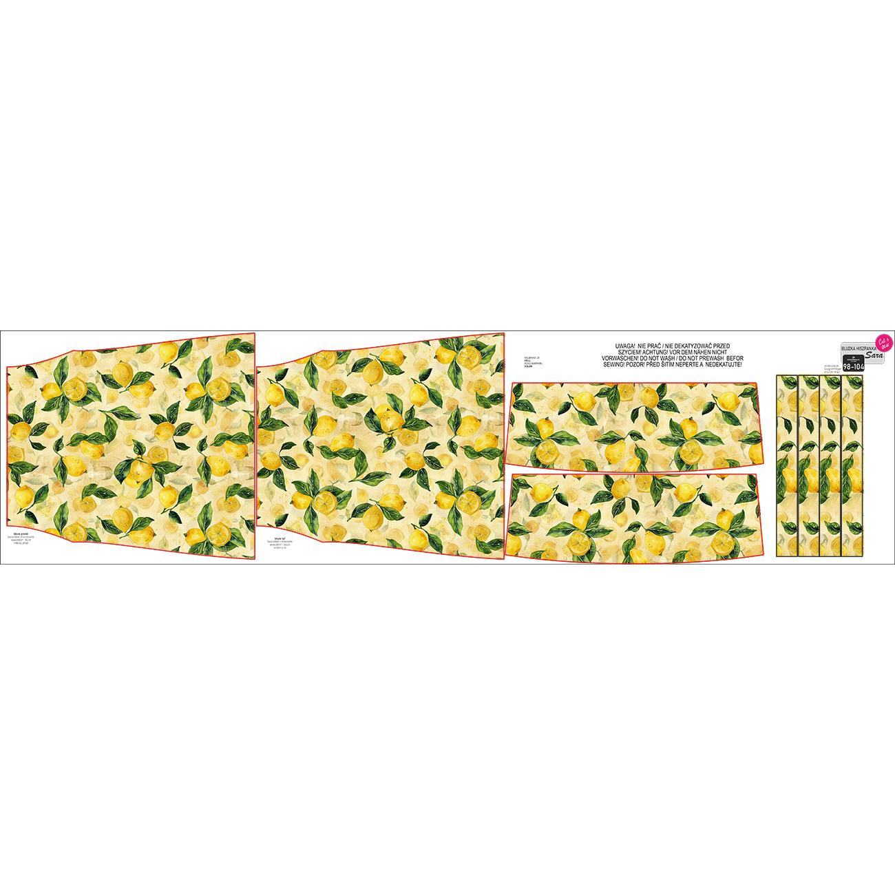 Bardot neckline blouse (SARA) -  LEMON wz.2  - sewing set