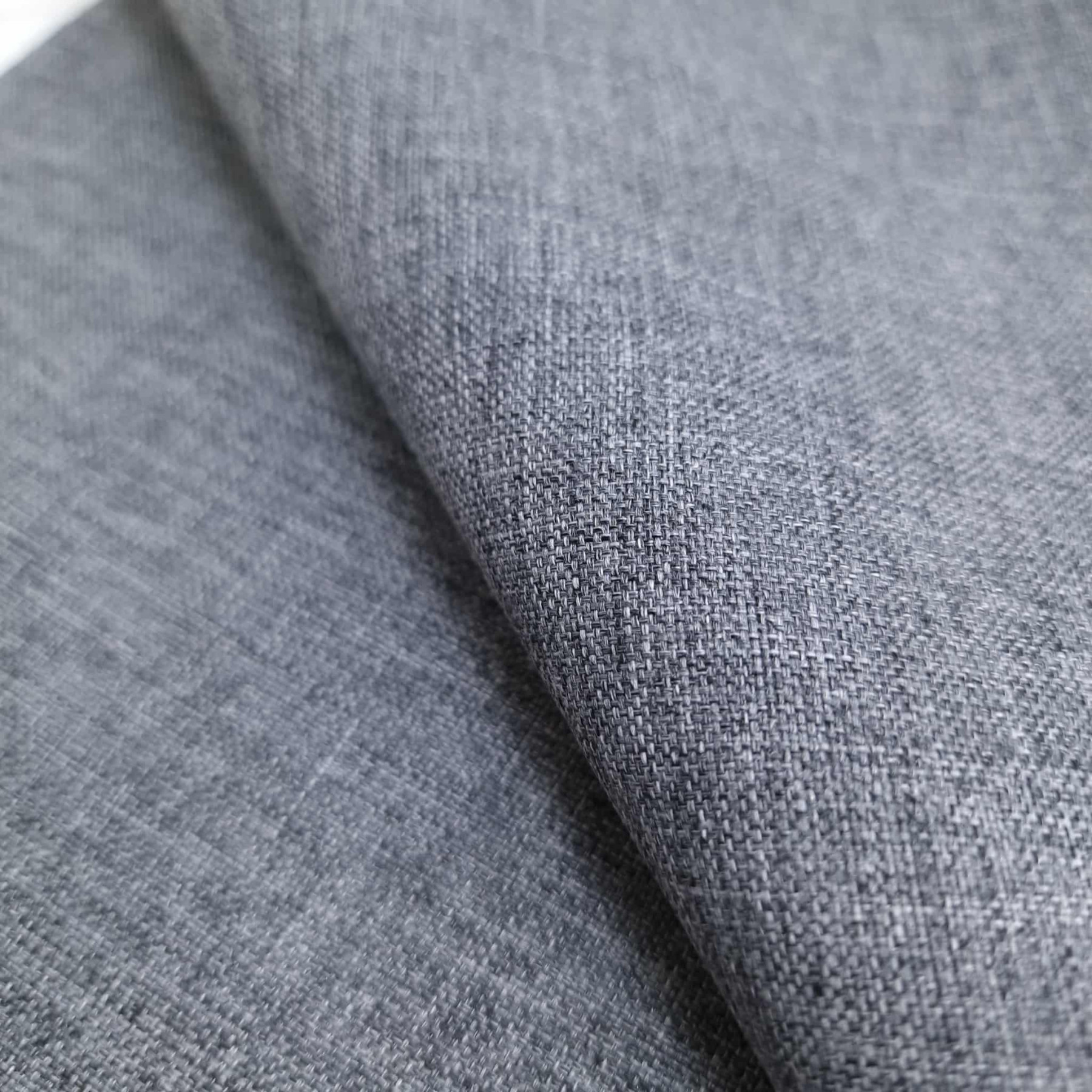 Waterproof woven fabric linen imitation - GREY