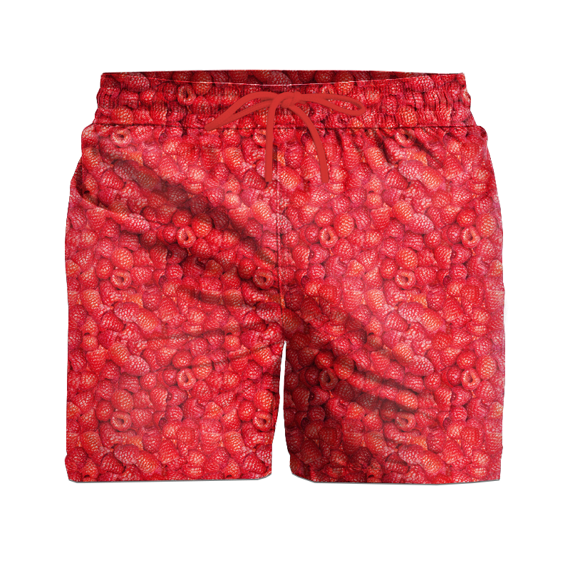 Men's swim trunks - RASPBERRIES - sewing set
