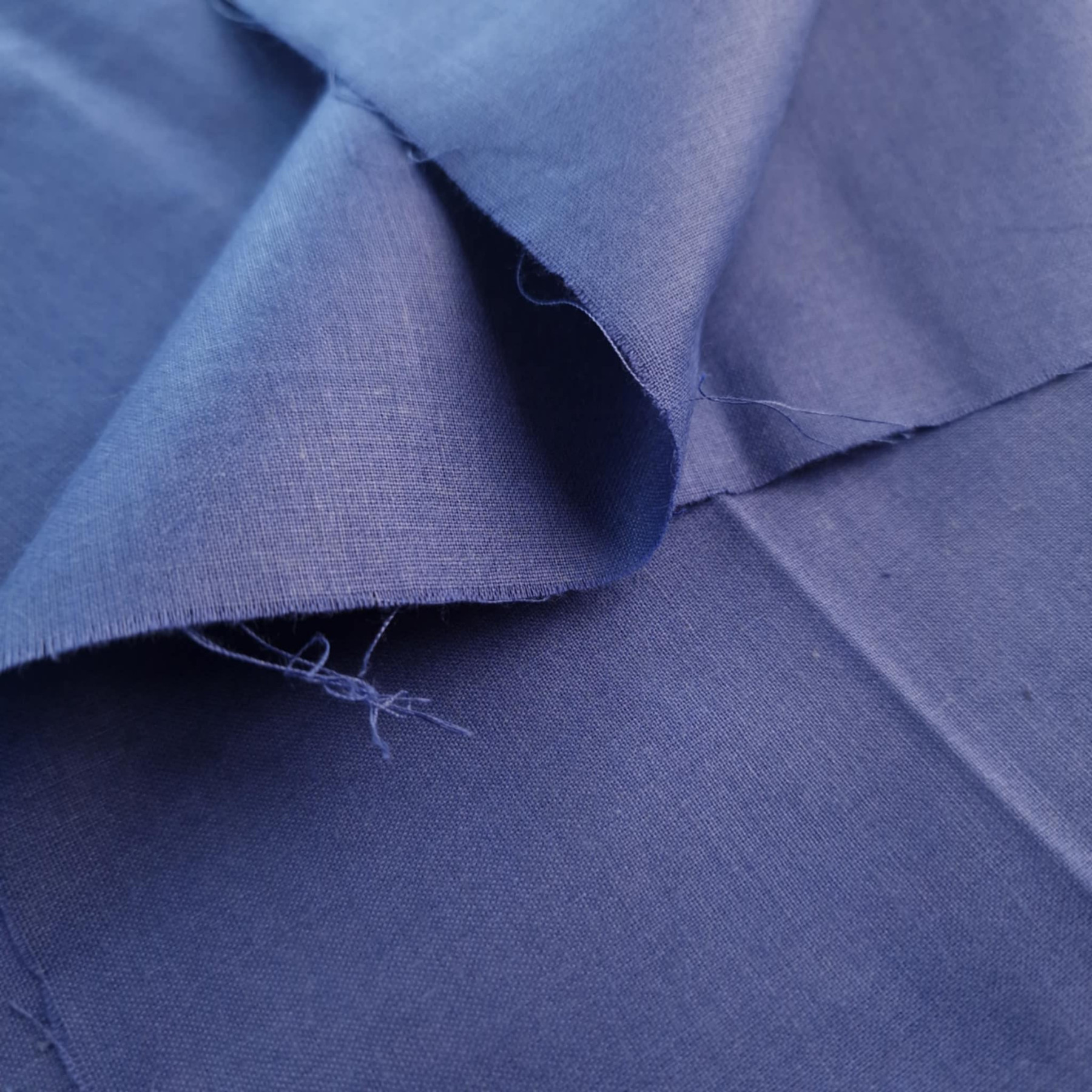 MARINE BLUE - Cotton woven fabric
