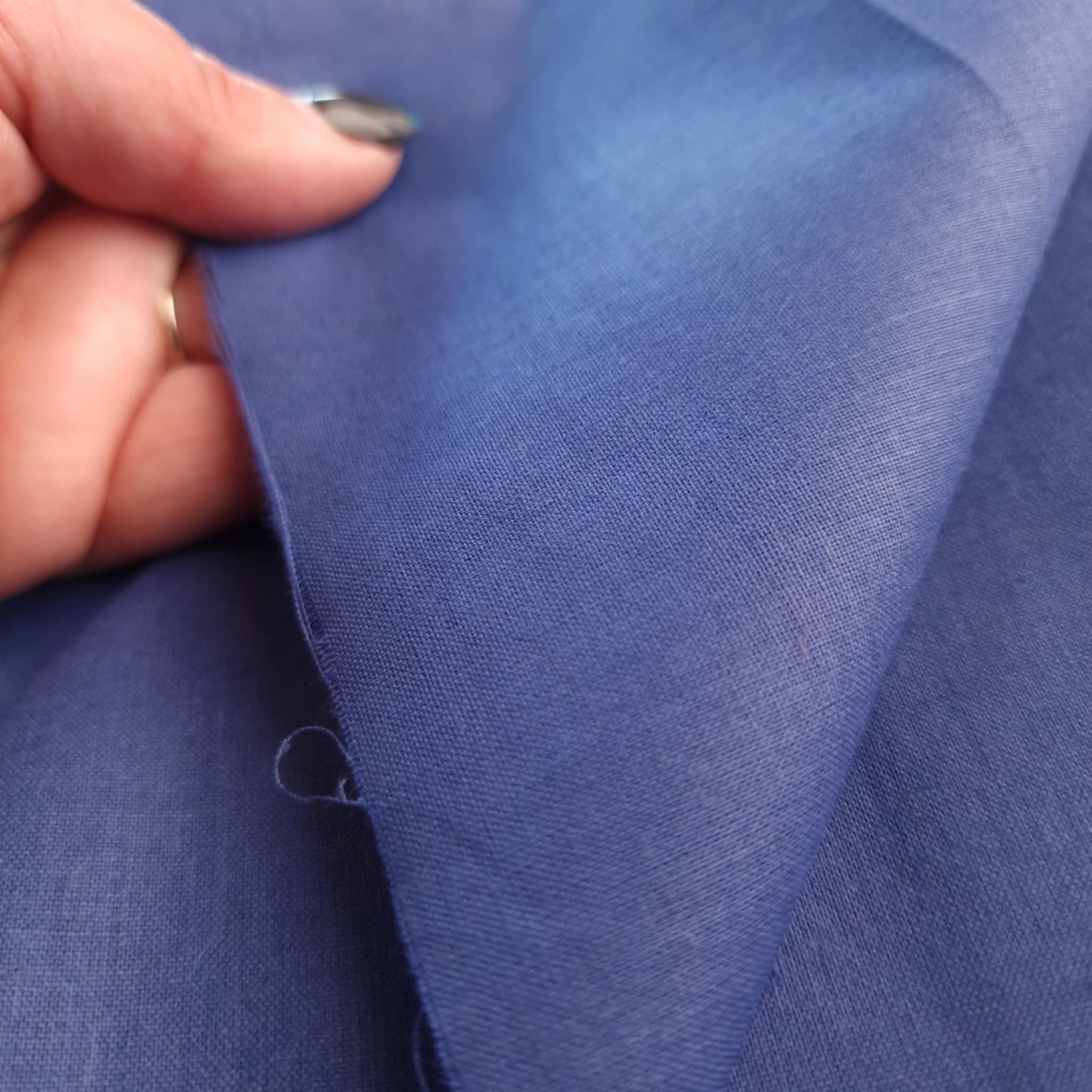 MARINE BLUE - Cotton woven fabric