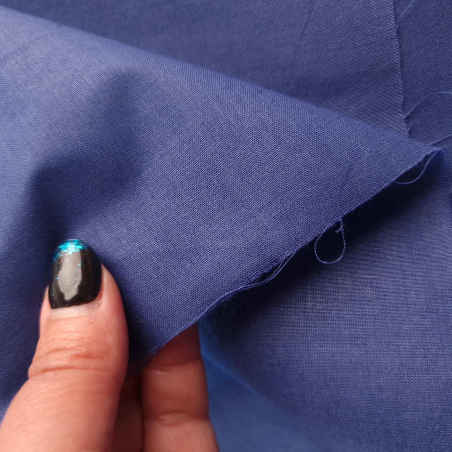 MARINE BLUE - Cotton woven fabric