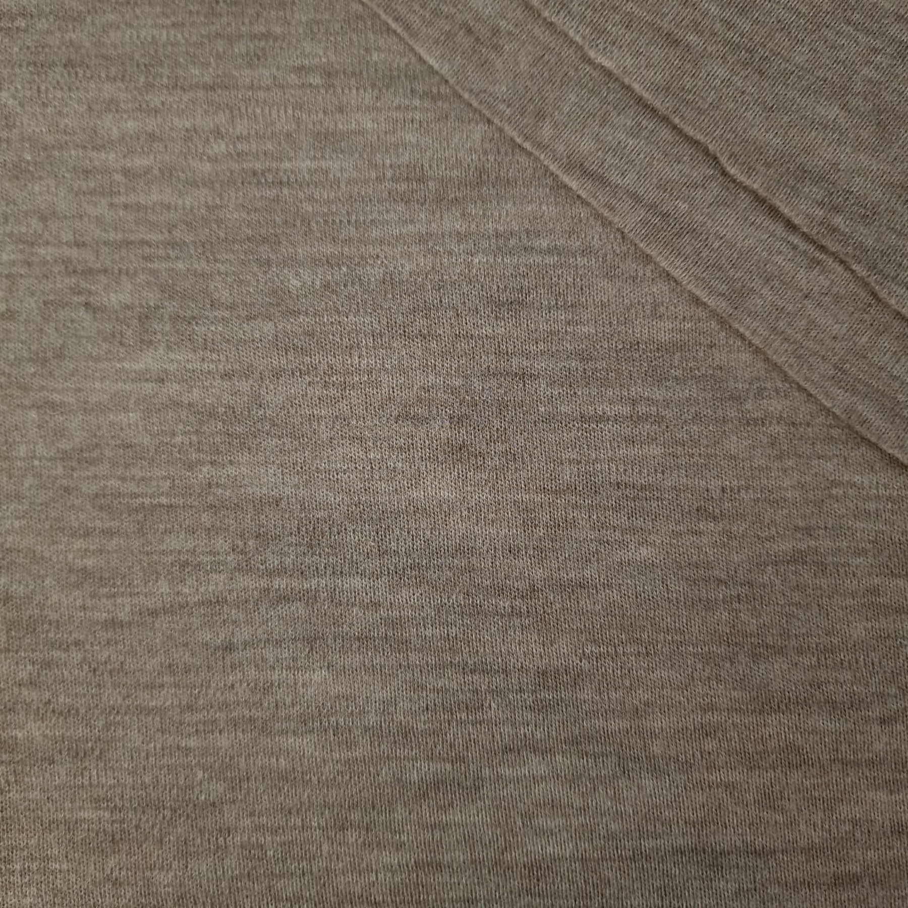MERINO Knit Fabric 100% – Melange Brown