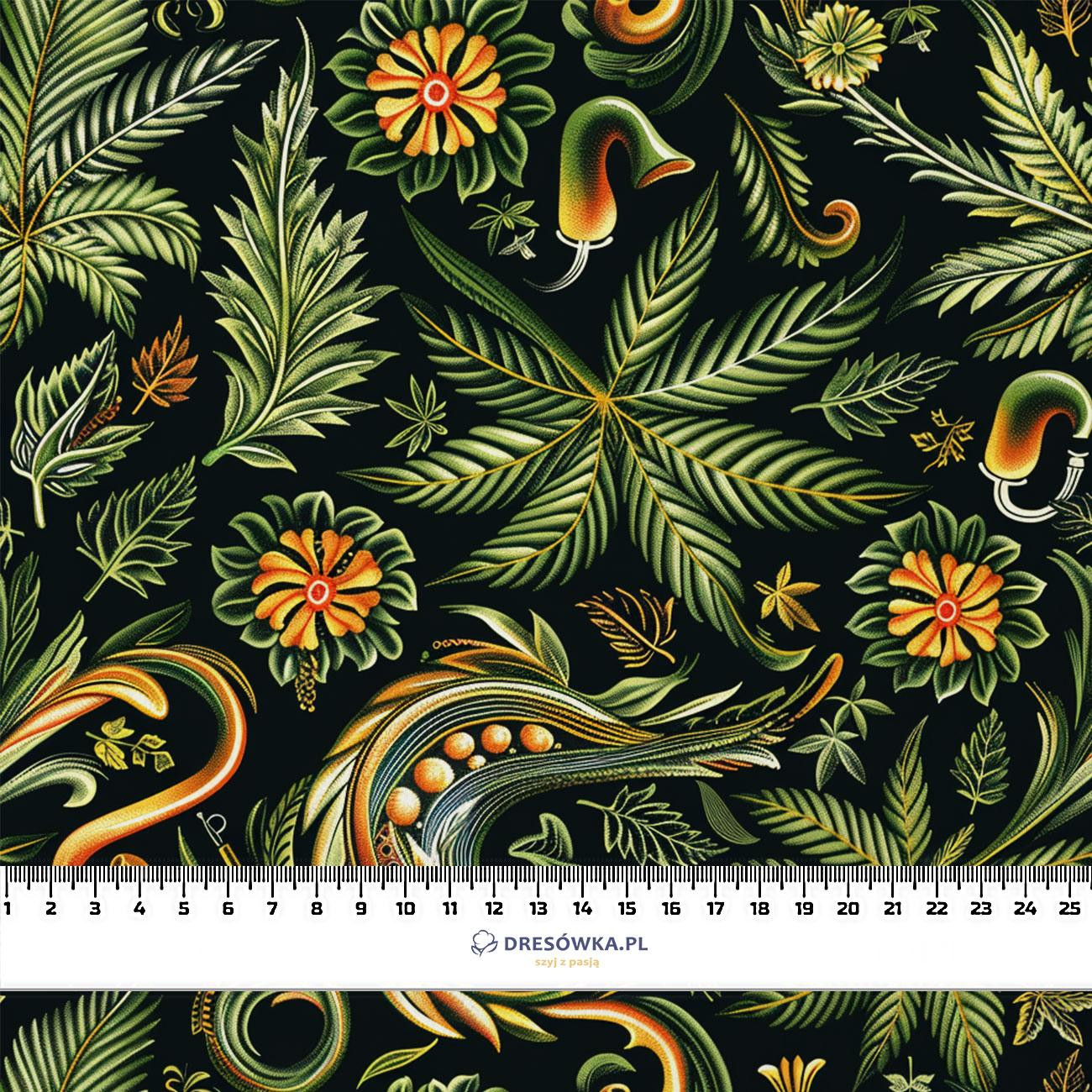 Hemp leaves WZ. 3- Upholstery velour 