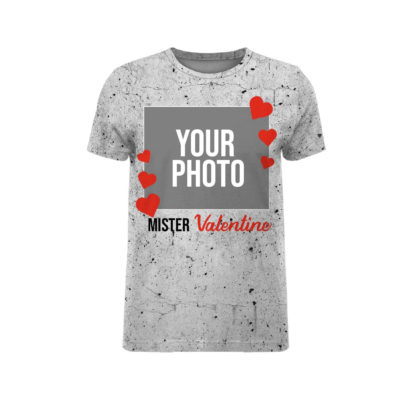 MEN'S T-SHIRT - MISTER VALENTINE - WITH YOUR OWN PHOTO - sewing set