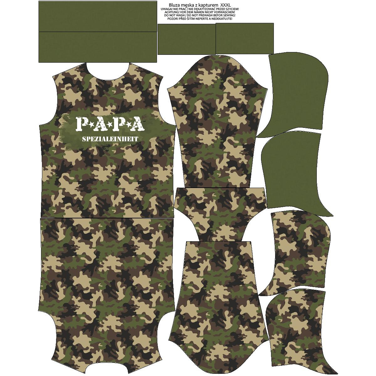 MEN’S HOODIE (COLORADO) - PAPA / CAMOUFLAGE - sewing set DE