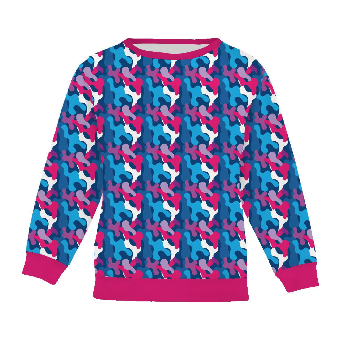 CHILDREN'S (NOE) SWEATSHIRT - NEON CAMOUFLAGE PAT.1 - sewing set