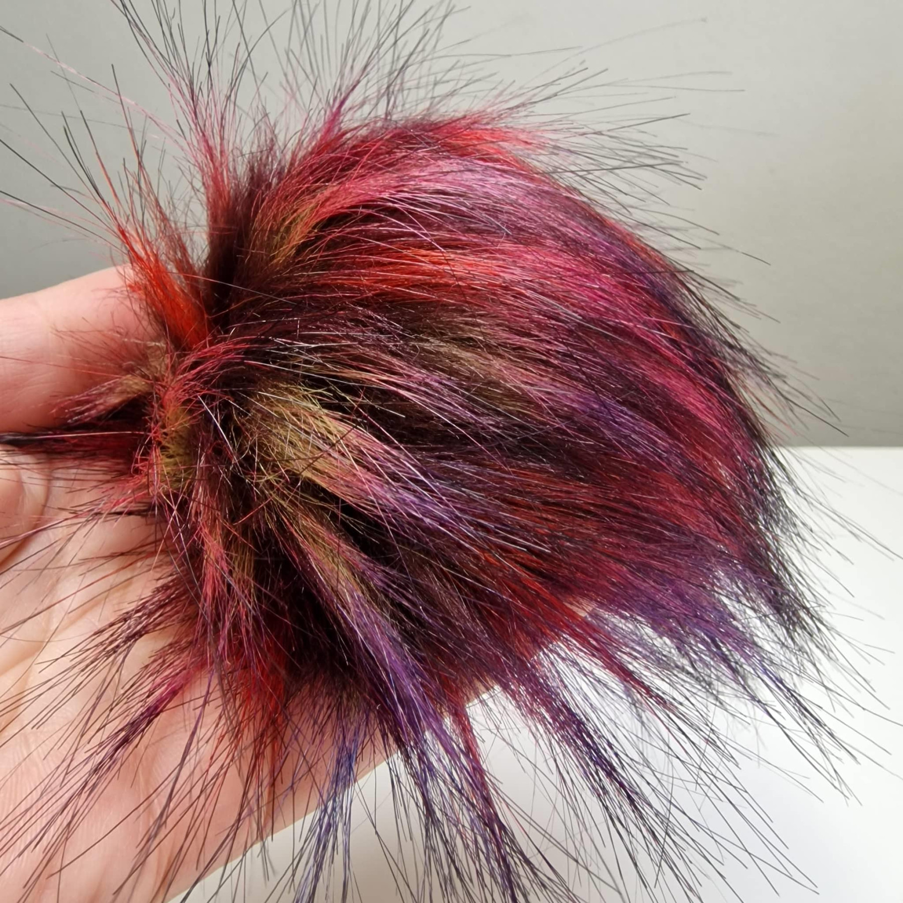 Eco fur pompom 12 cm - MULTICOLOR 3