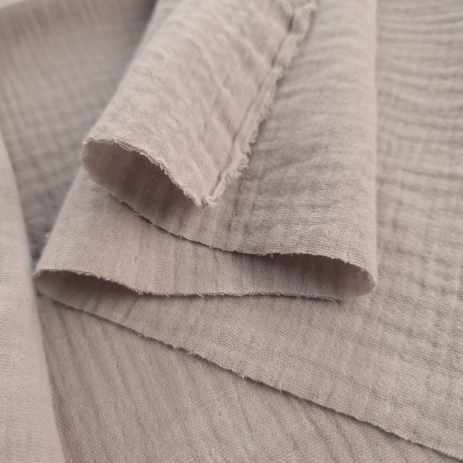 Cotton Muslin Double Gauze - CAFE LATTE