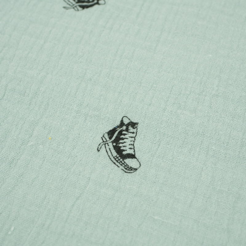 SNEAKERS / pale mint - cotton muslin