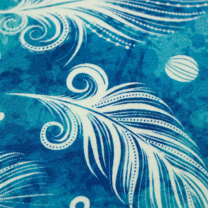 BLUE FEATHERS - Viskose-Jersey WE210