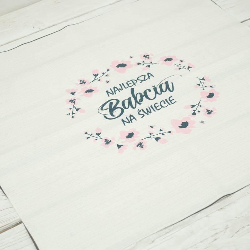 CUSHION PANEL - Najlepsza Babcia na Świecie/ canvas - HOME DECOR PREMIUM 