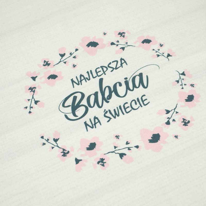 CUSHION PANEL - Najlepsza Babcia na Świecie/ canvas - HOME DECOR PREMIUM 
