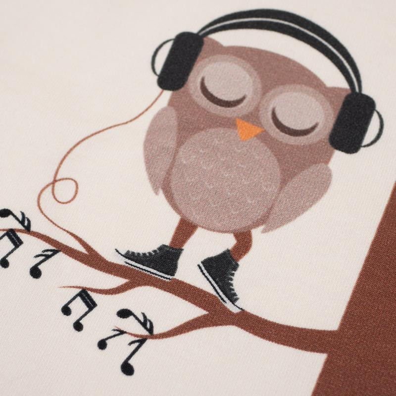 OWLS / beige - Viscose jersey WE210
