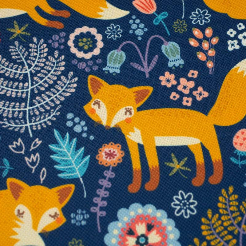 FOXES IN THE FORREST - Waterproof woven fabric