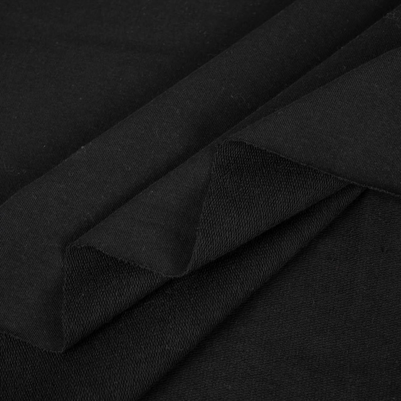 D-16 BLACK  - looped knitwear with elastan 