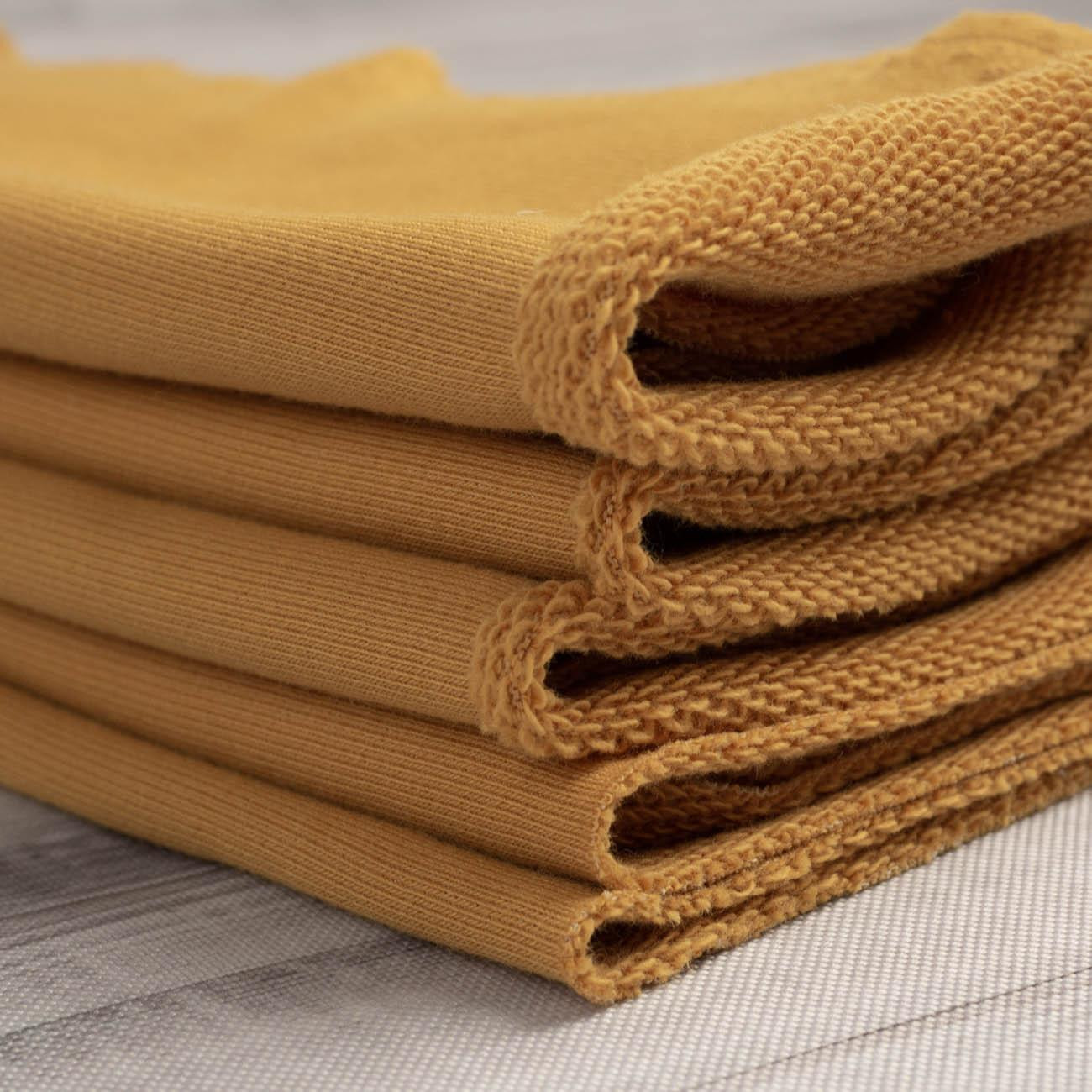 D-09 MUSTARD - thick looped knit 