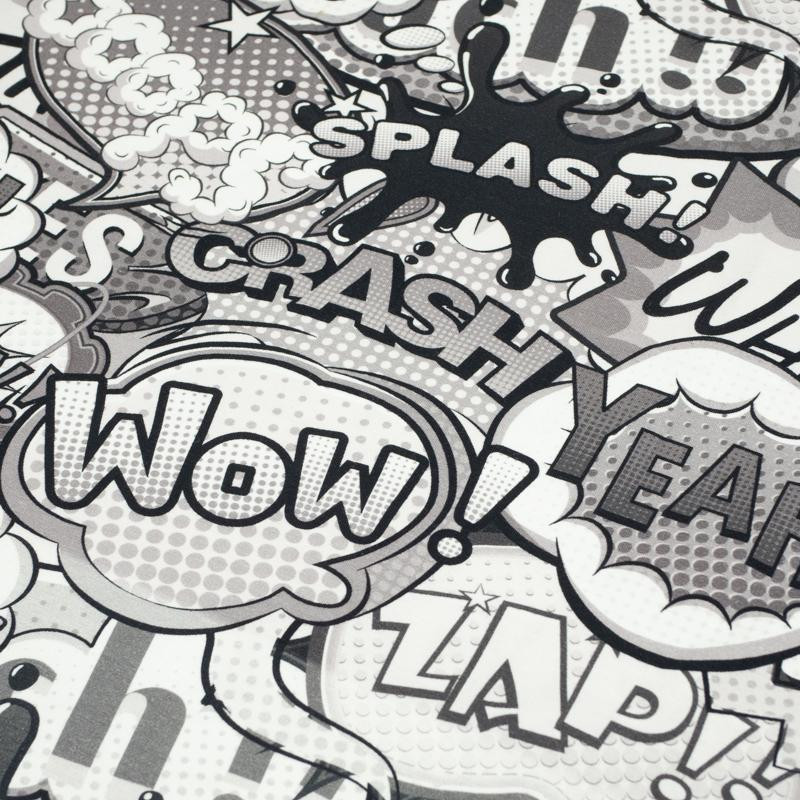 COMICS (black-white) - single jersey with elastane TE210