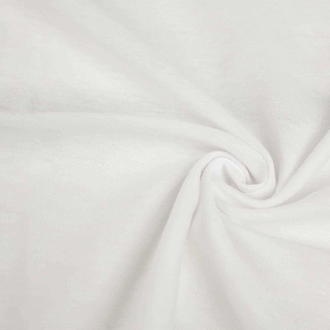 D-01 WHITE - T-shirt knit fabric 100% cotton T140