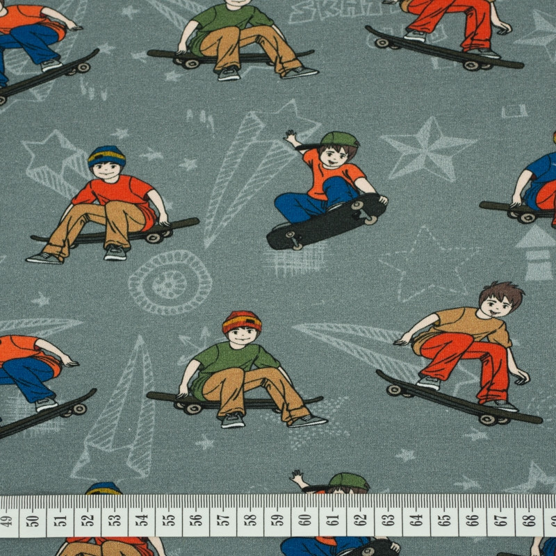 SKATER / grey - Viscose jersey WE210