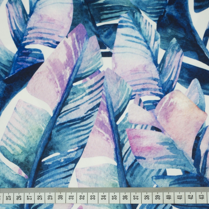 57cm WATER-COLOR LEAVES - Nylon fabric 