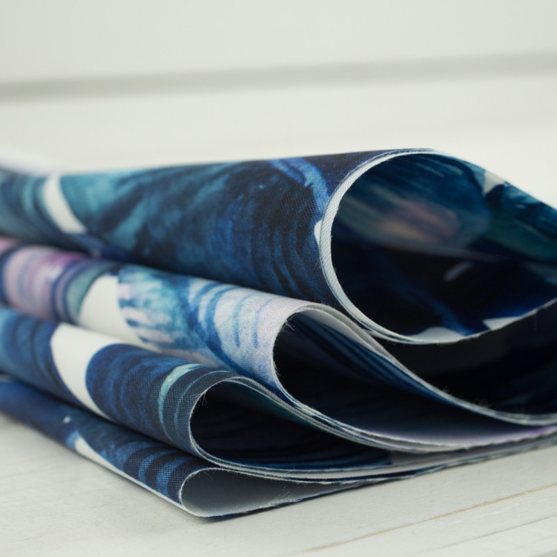 57cm WATER-COLOR LEAVES - Nylon fabric 