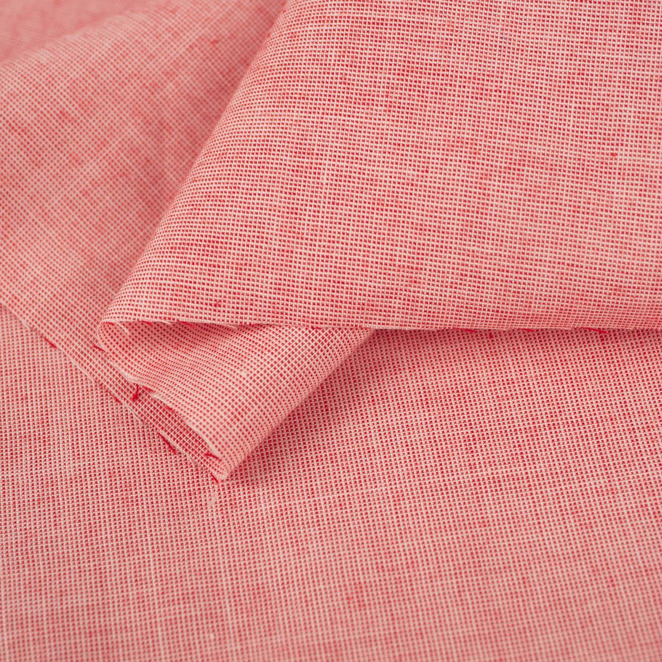 MELANGE RED  - LINEN WITH COTTON