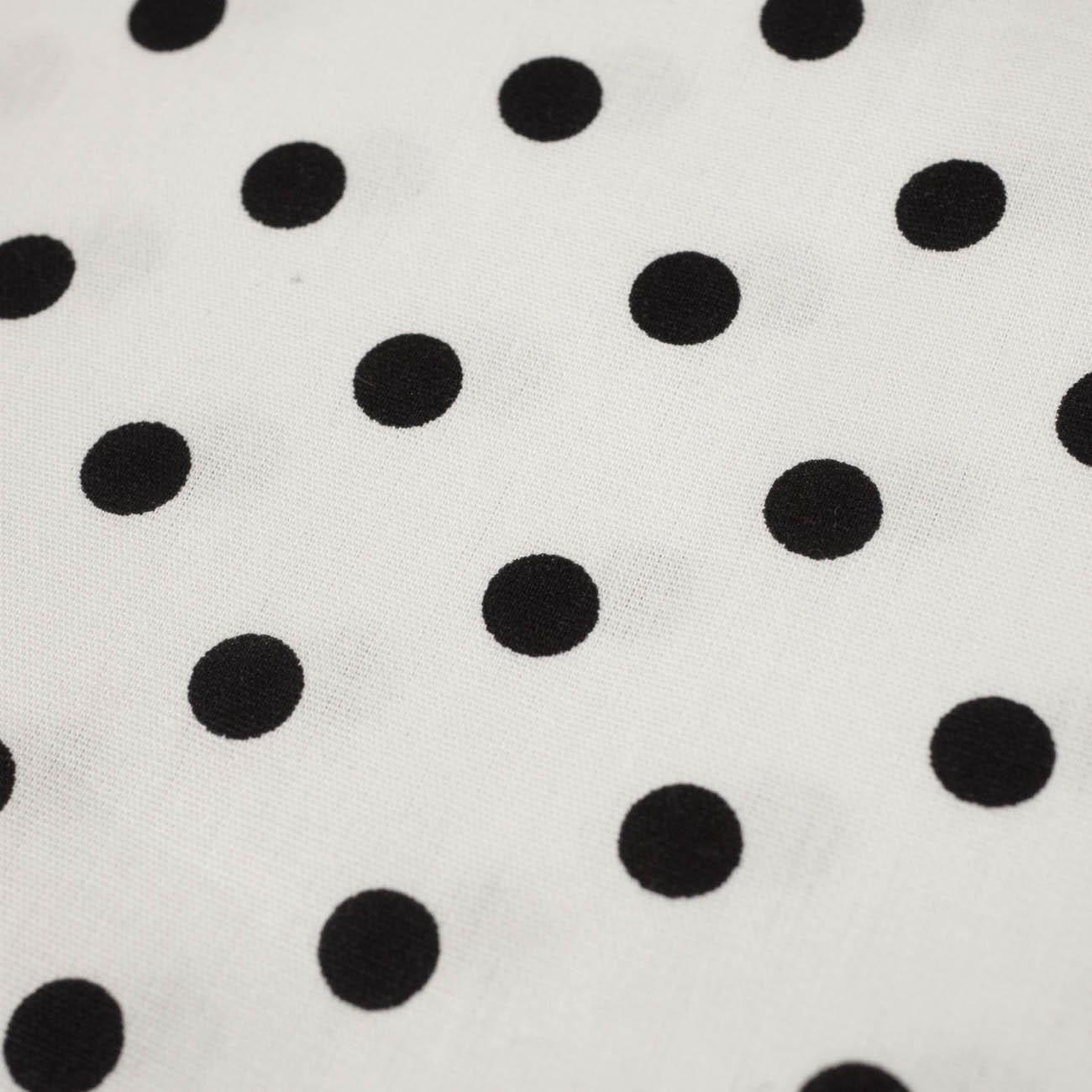 BLACK PEAS / WHITE - Cotton woven fabric