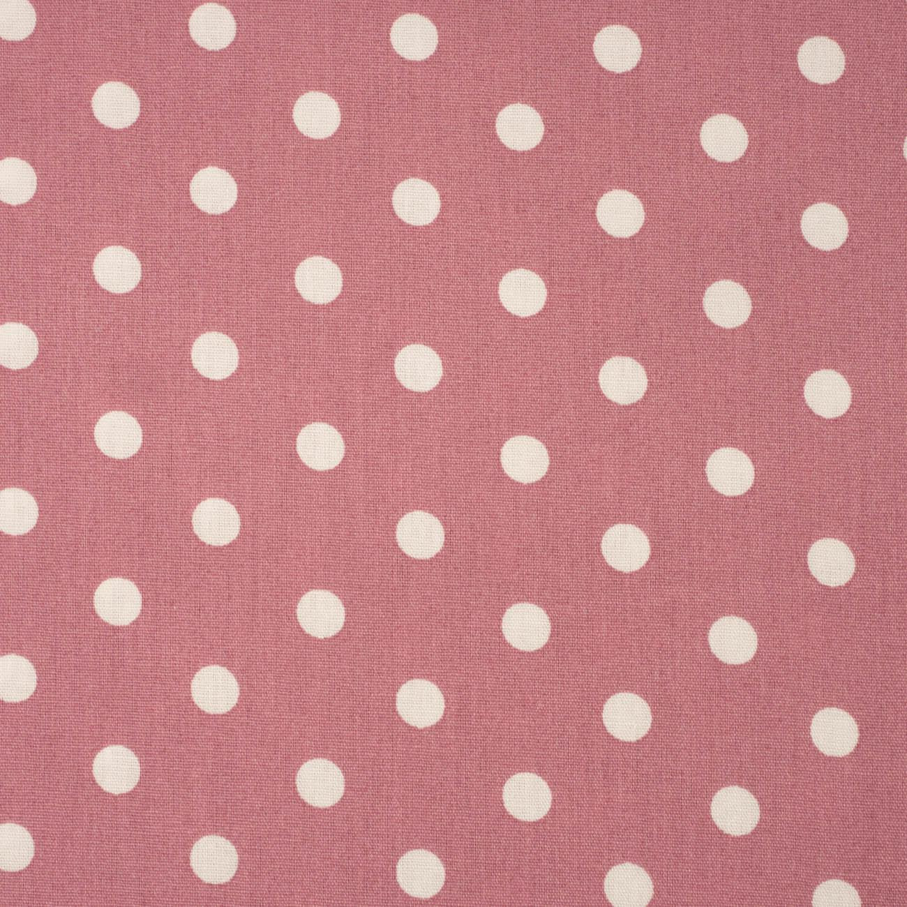 WHITE PEAS / Flamingo Pink - Cotton woven fabric