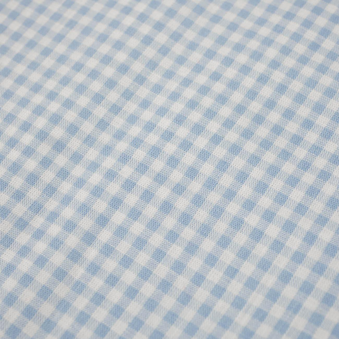 WHITE DOTS / light blue - Cotton woven fabric