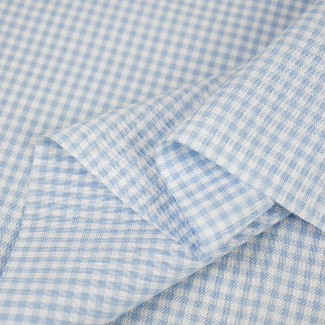 WHITE DOTS / light blue - Cotton woven fabric