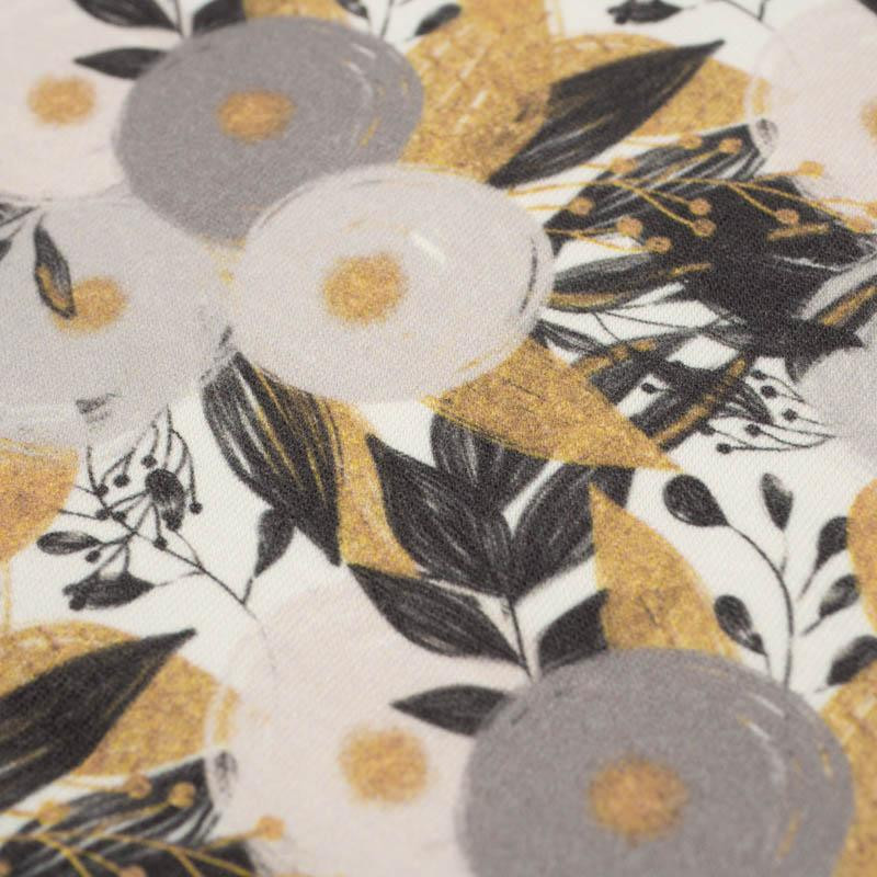 FLOWER BOUQUET  pat. 2 (gold) - single jersey with elastane 