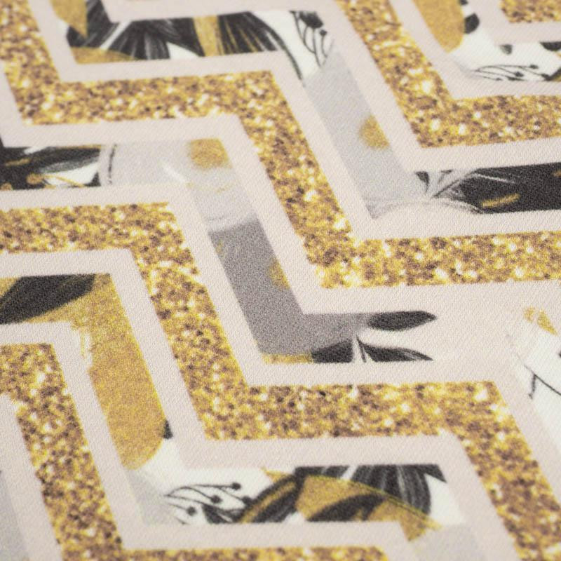 FLOWER BOUQUET  pat. 4 (gold) - single jersey with elastane 