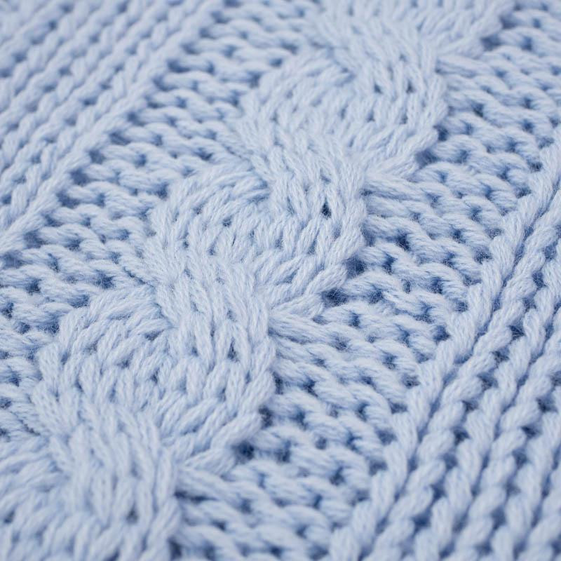 BLANKET (BRAID) / light blue S - knitted panel