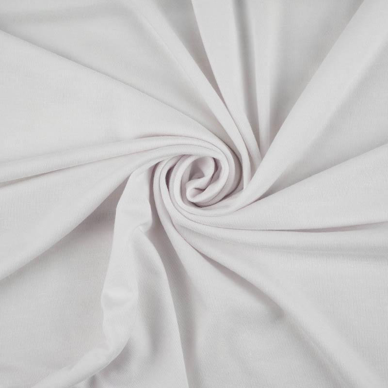 White - Bamboo Single Jersey with elastan 230g