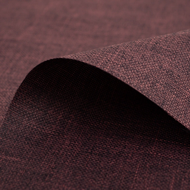 AUBERGINE - Waterproof woven fabric linen imitation