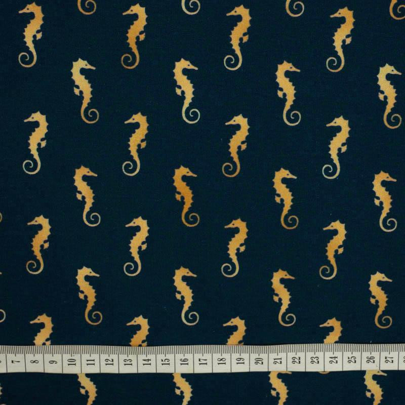 GOLDEN SEAHORSES (GOLDEN OCEAN)  - single jersey 