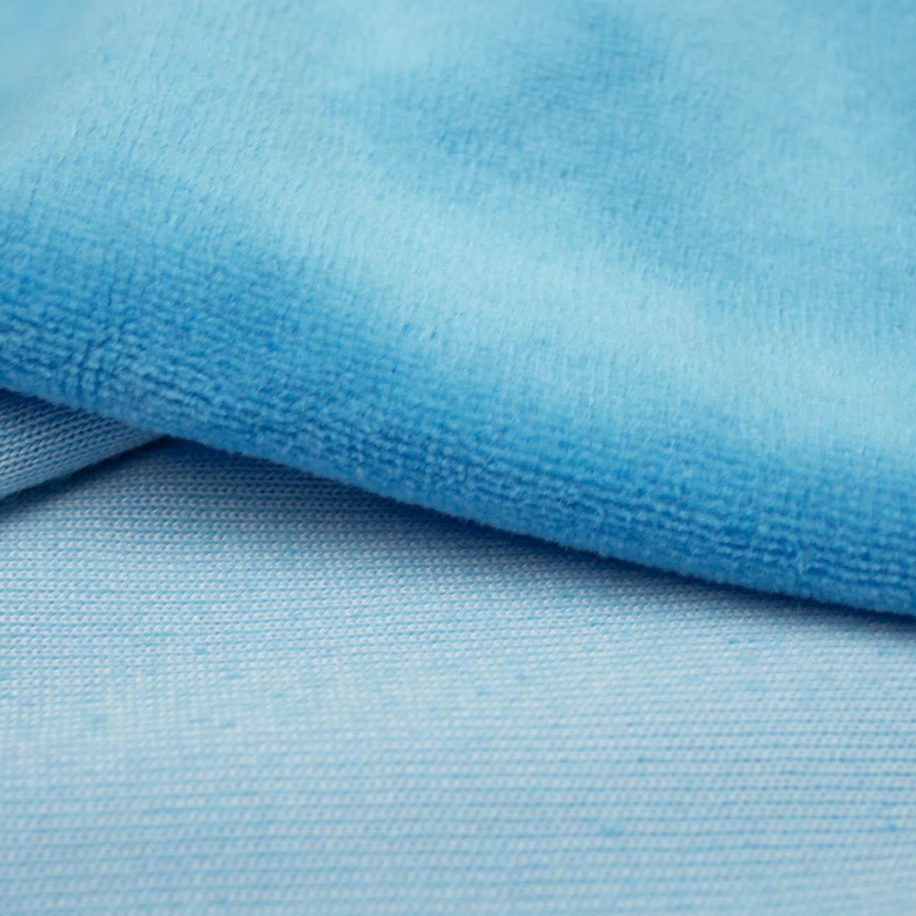 Turquoise - cotton velour